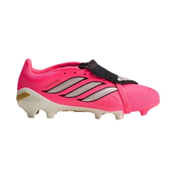 Bota adidas Predator League rosa vista perfil izquierdo mesh háptico