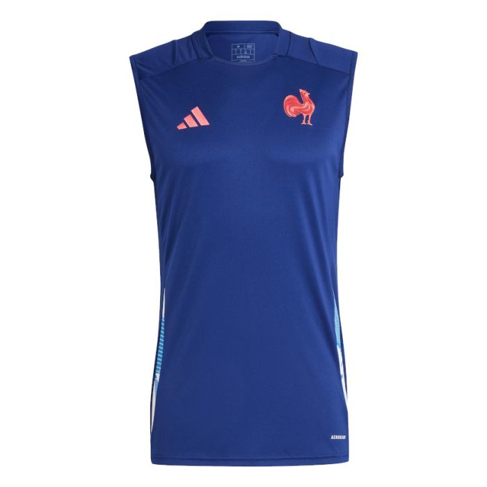 Camiseta sin mangas de entrenamiento de rugby Francia 2024/2025 - Adidas