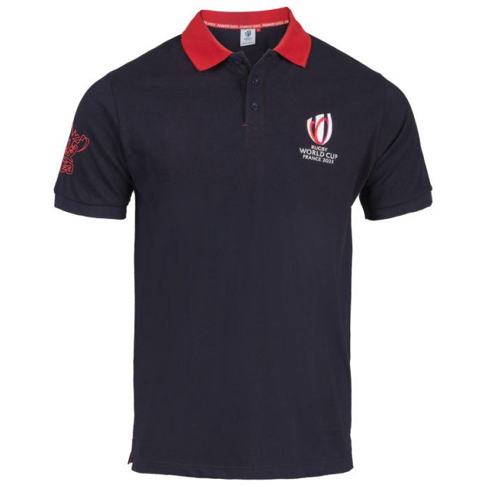 Polo Coupe du Monde de Rugby France 2023 Bleu Logo - Sportfolio