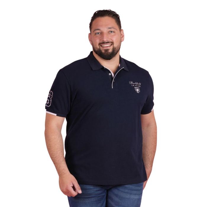 Polo Rugby Le Club Manches Courtes Bleu Marine Blason - Ruckfield