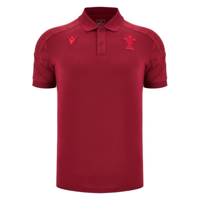 Polo de Rugby Oficial de Viaje Jugador Gales 2025/2026 - Macron

