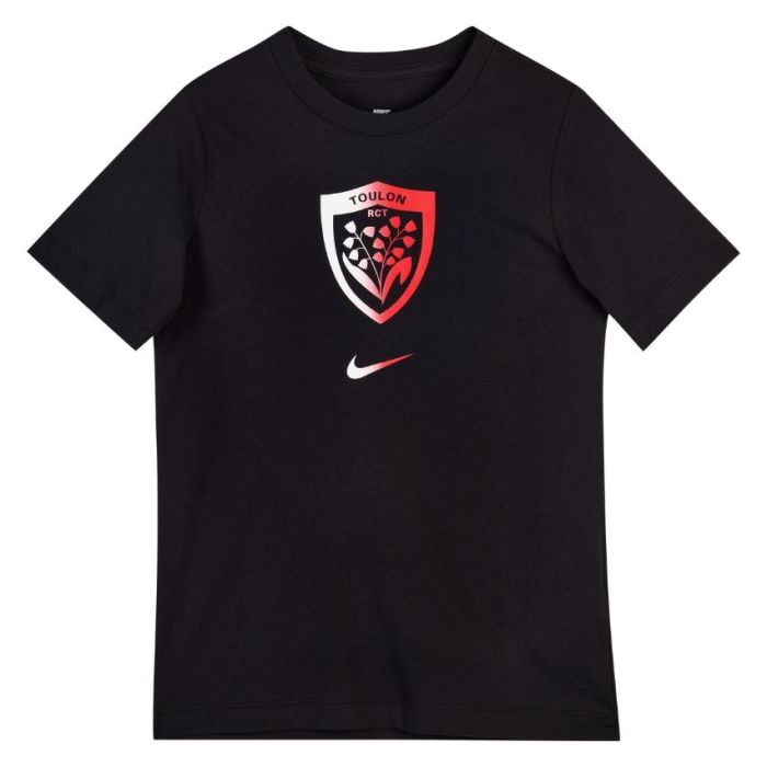 Camiseta infantil Nike RC Toulon negra escudo degradado rojo blanco