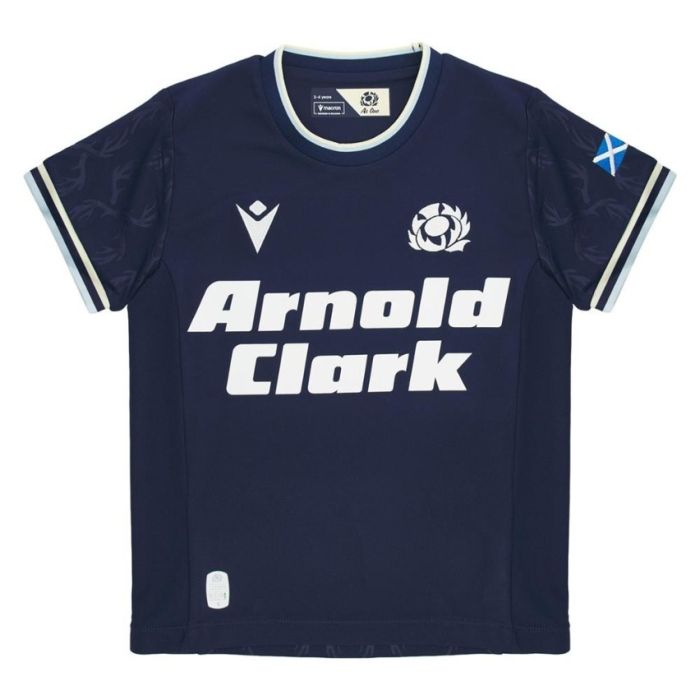 Camiseta rugby Escocia domicilio bebé 2026/2027 Macron azul marino frontal