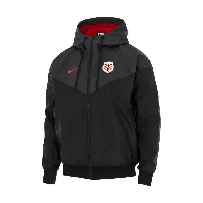 Chaqueta cortavientos rugby Stade Toulousain Nike Windrunner negro rojo