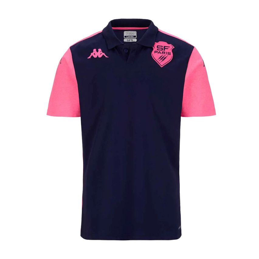 Polo Abiangy 8 Stade Francais Paris Azul/Rosa 2024/2025 - Kappa