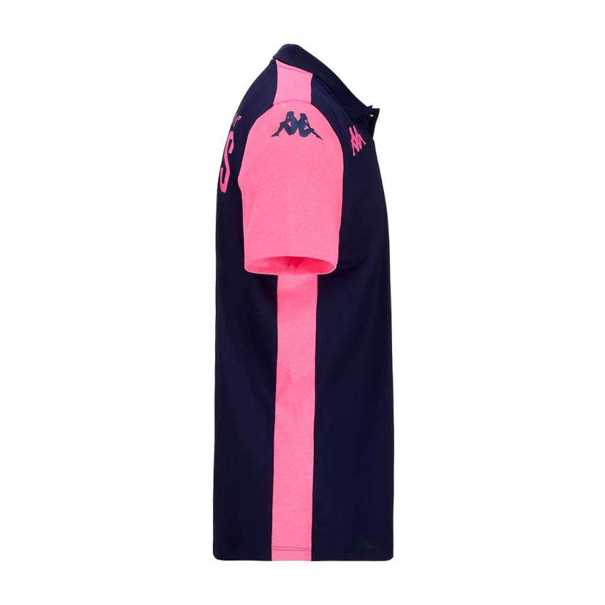 Polo Abiangy 8 Stade Francais Paris Azul/Rosa 2024/2025 - Kappa