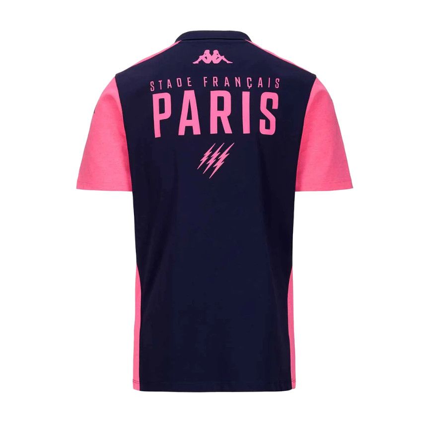 Polo Abiangy 8 Stade Francais Paris Azul/Rosa 2024/2025 - Kappa