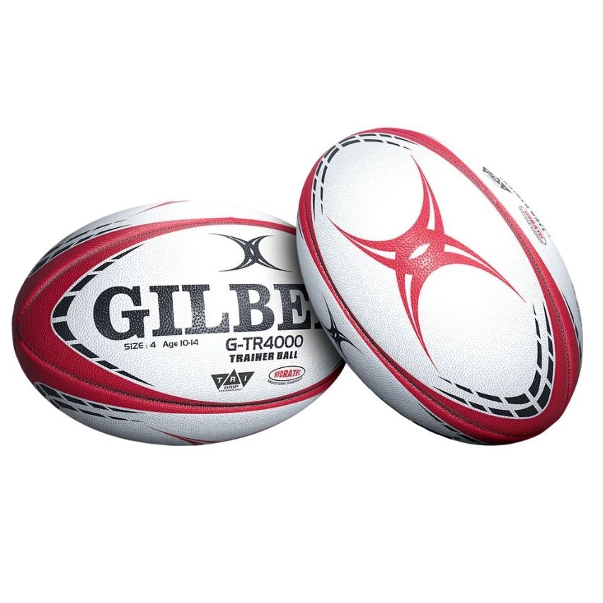 Ballon Entraînement Rugby G-TR4000 Rouge Taille 4 - Gilbert