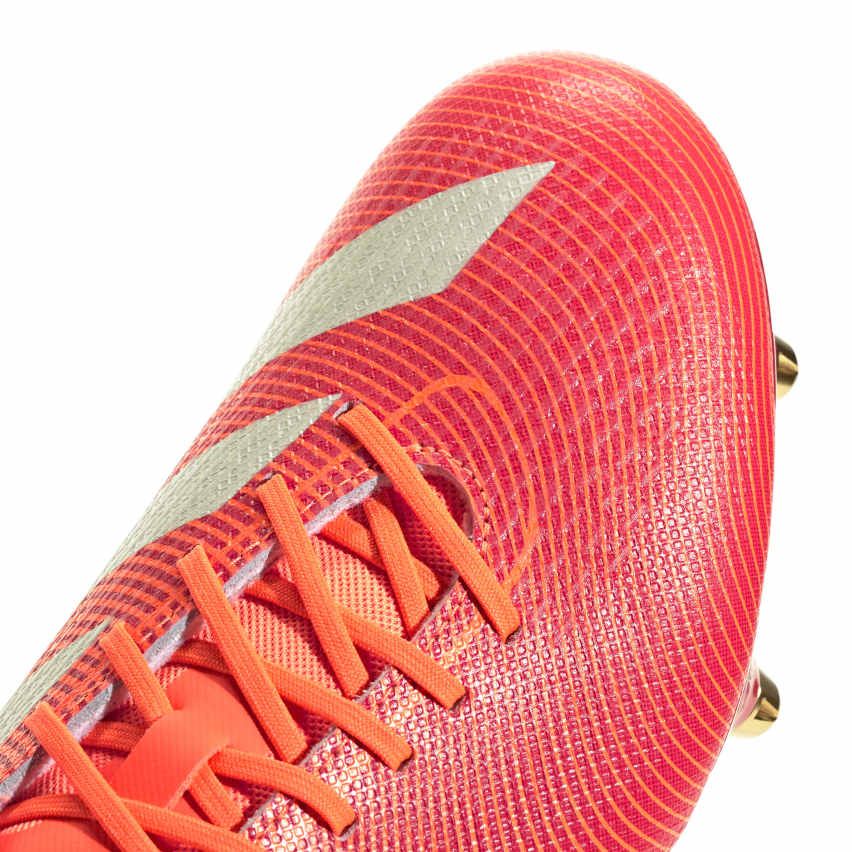 Zapatillas de Rugby Adizero RS15 Pro SG Con Tachuelas Híbridas Para Terreno Mojado Rojo y Naranja - Adidas
