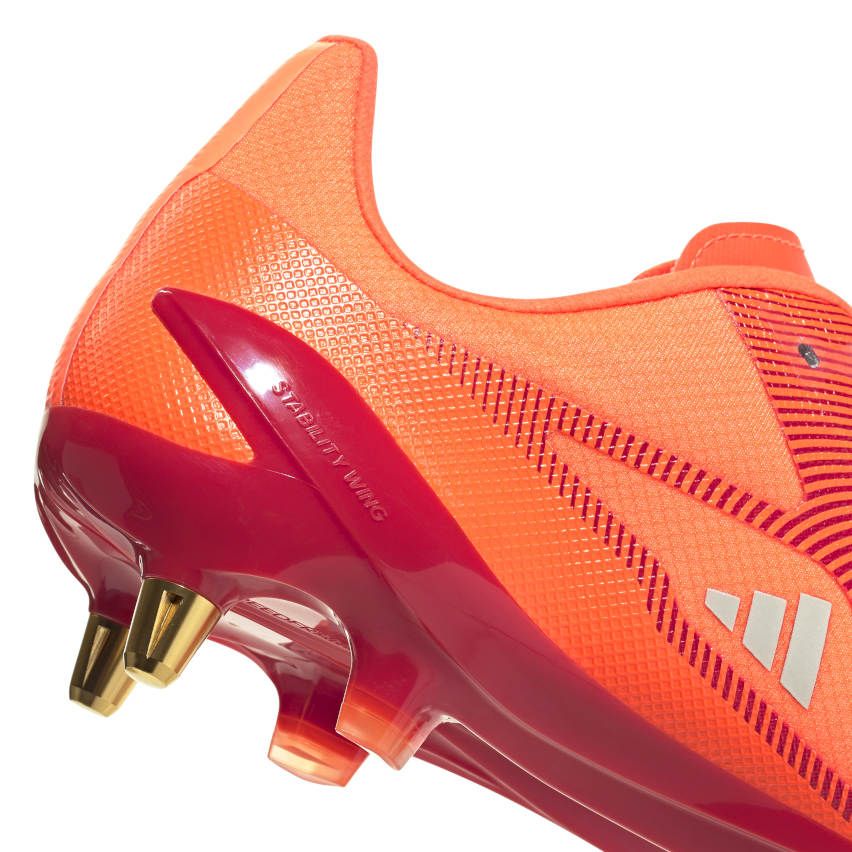 Zapatillas de Rugby Adizero RS15 Pro SG Con Tachuelas Híbridas Para Terreno Mojado Rojo y Naranja - Adidas