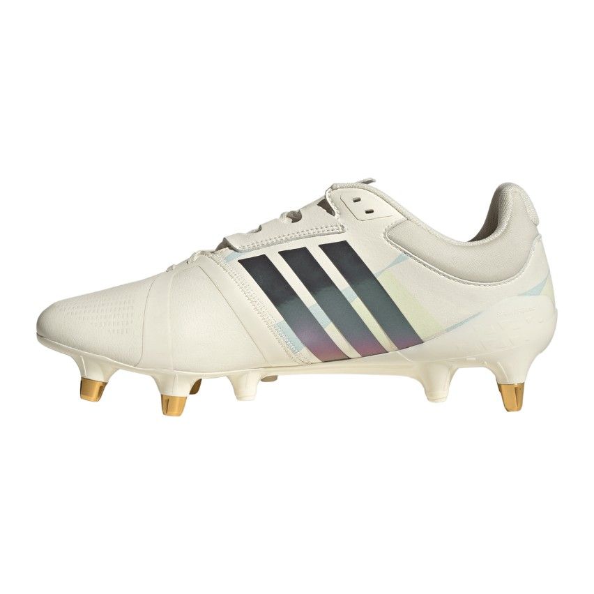 Botas de Rugby Mujer RS15 Pro (SG) Crampones Híbridos Blanco - Adidas