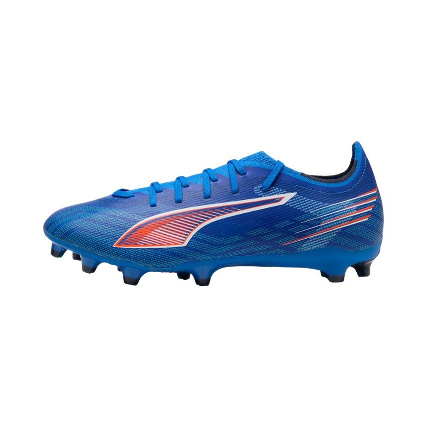 Botas de rugby Ultra 6 Match FG/AG con tacos moldeados para terreno firme, azul y rojo - PUMA