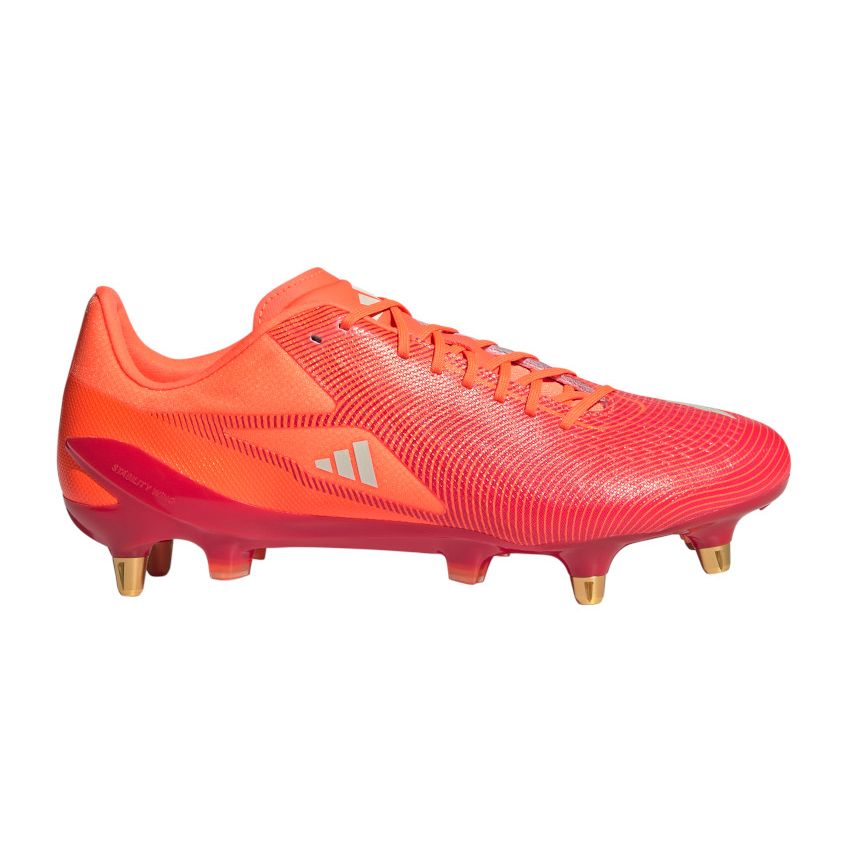 Zapatillas de Rugby Adizero RS15 Pro SG Con Tachuelas Híbridas Para Terreno Mojado Rojo y Naranja - Adidas