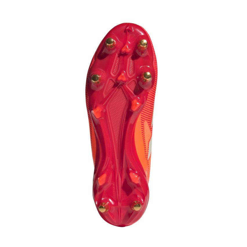 Zapatillas de Rugby Adizero RS15 Pro SG Con Tachuelas Híbridas Para Terreno Mojado Rojo y Naranja - Adidas