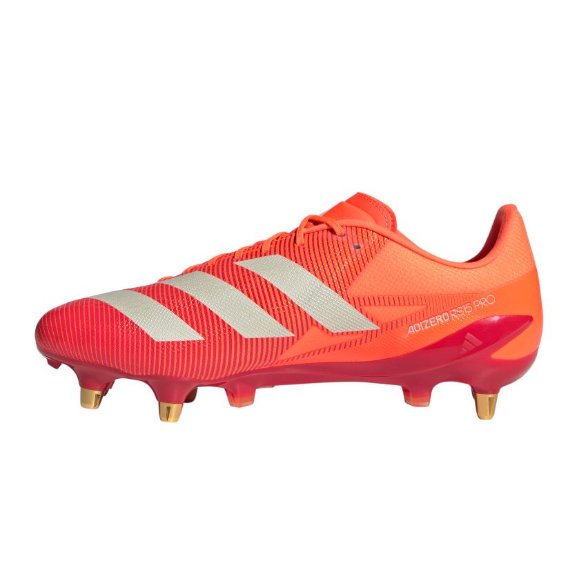 Zapatillas de Rugby Adizero RS15 Pro SG Con Tachuelas Híbridas Para Terreno Mojado Rojo y Naranja - Adidas