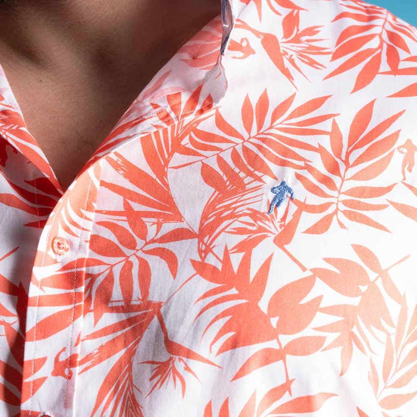 Chemise Rugby Manches Courtes Flowers of Rugby Corail - Ruckfield