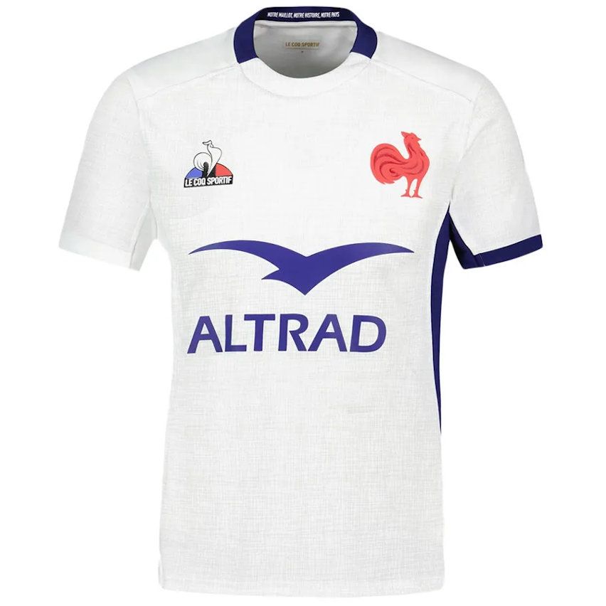 Camiseta de Rugby Infantil Francia Visitante 2023 2024 Blanca Le Coq Sportif boutique rugby