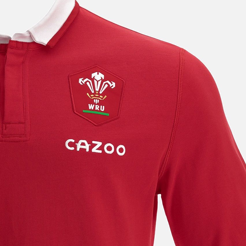 Camiseta Rugby Manga Larga Gales Primera 2021/2022 - Macron