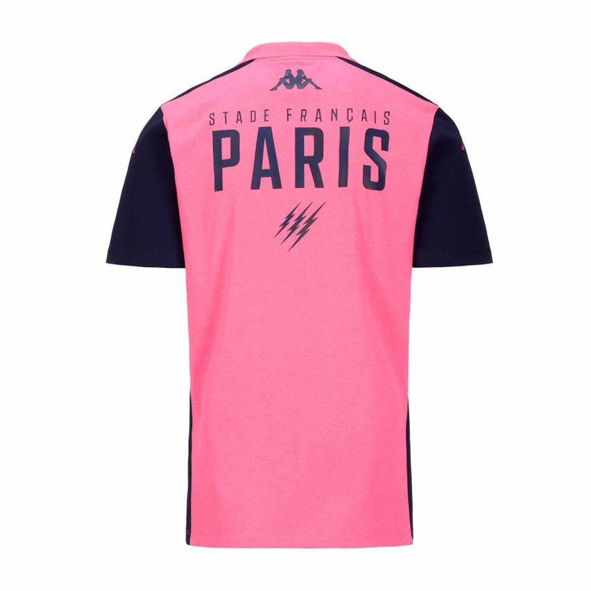 Polo Stade Français Paris Abiangy 8 Rosa/Azul 2024/2025 - Kappa