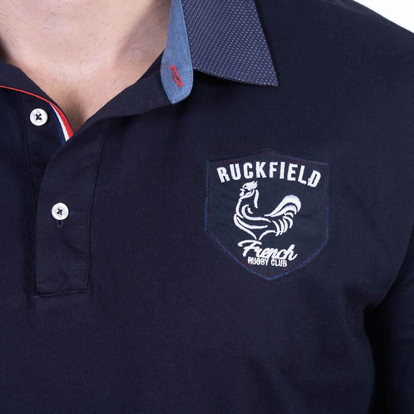 Polo Rugby French Rugby Club Ruckfield Mangas Largas Azul Marino – Ruckfield