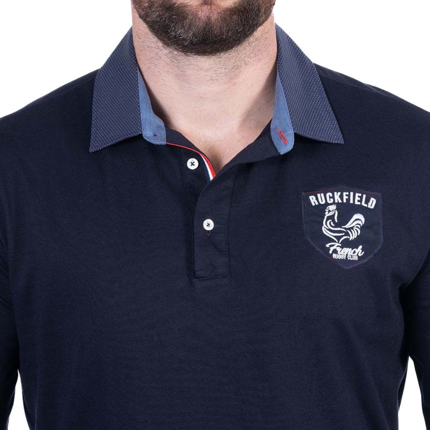 Polo Rugby French Rugby Club Ruckfield Mangas Largas Azul Marino – Ruckfield