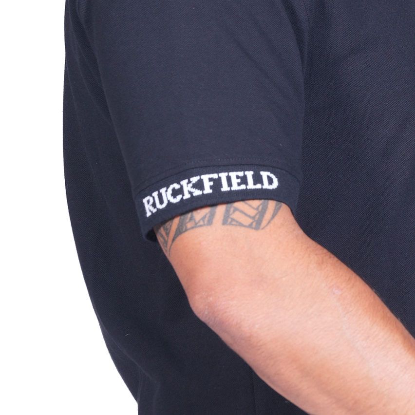 Polo Rugby Manga Corta Jonah Lomu Negro - Ruckfield