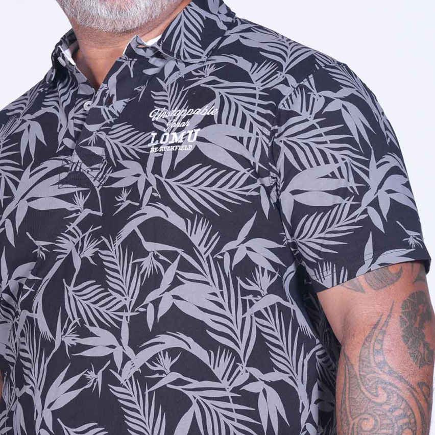 Polo Rugby Manga Corta Jonah Lomu Estampado Negro - Ruckfield
