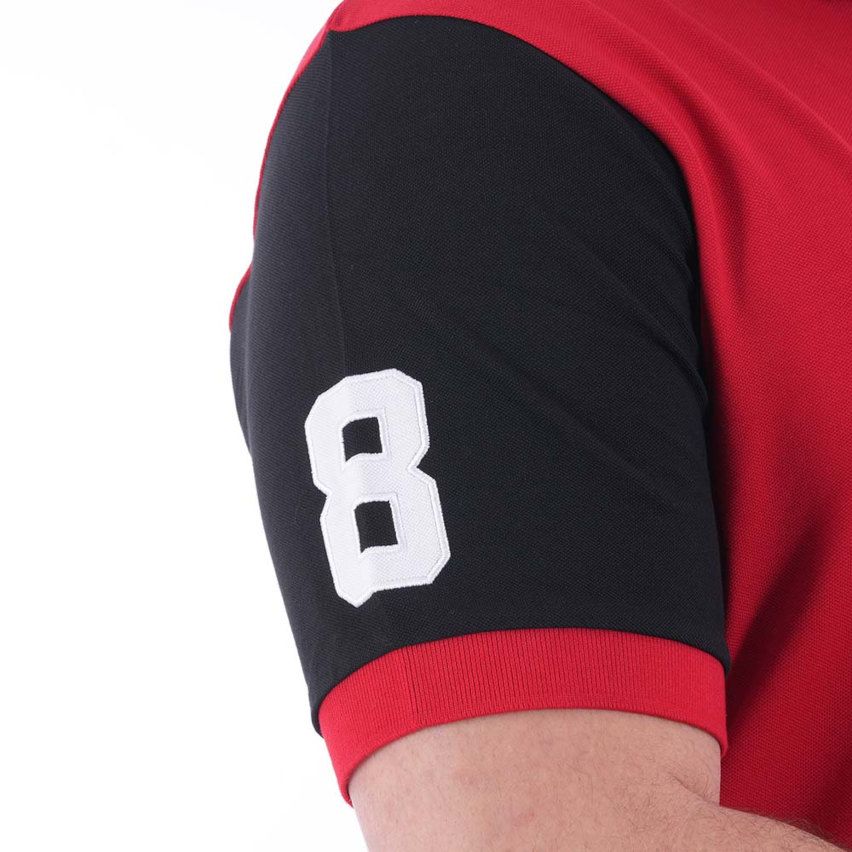 Polo Rugby Manga Corta Bicolor Rojo/Azul Marino - Ruckfield