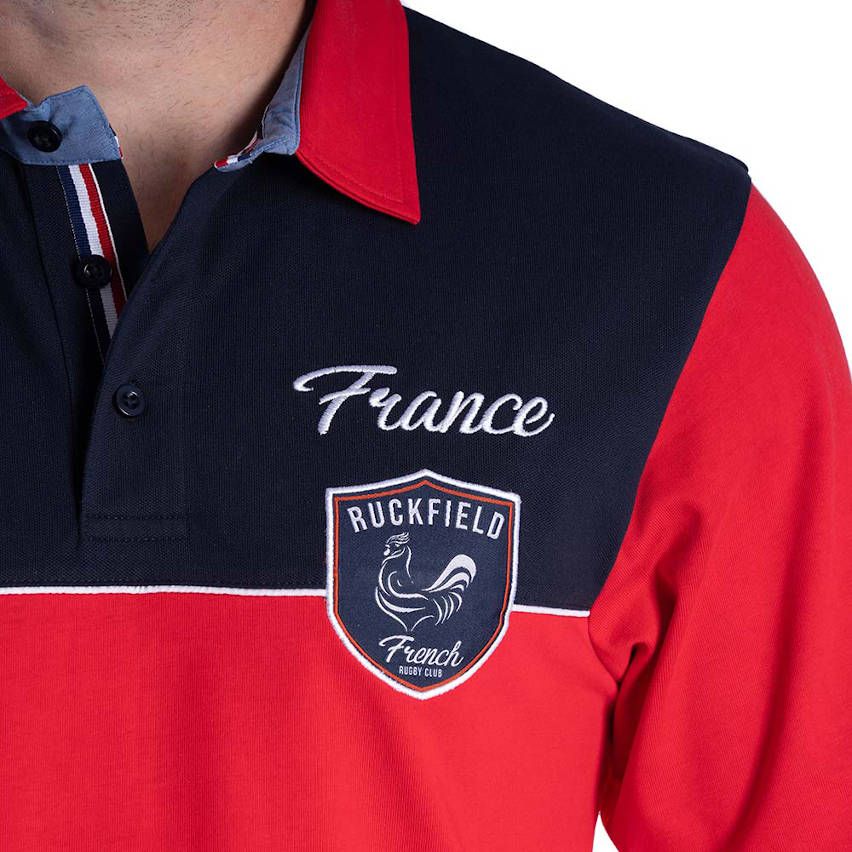 Polo Rugby Manga Larga French Rugby Club Rojo – Ruckfield
