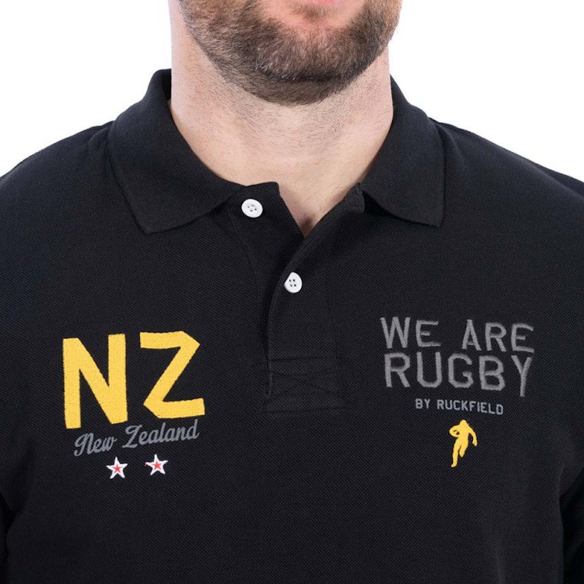 Polo Rugby Nueva Zelanda We Are Rugby Negro - Ruckfield