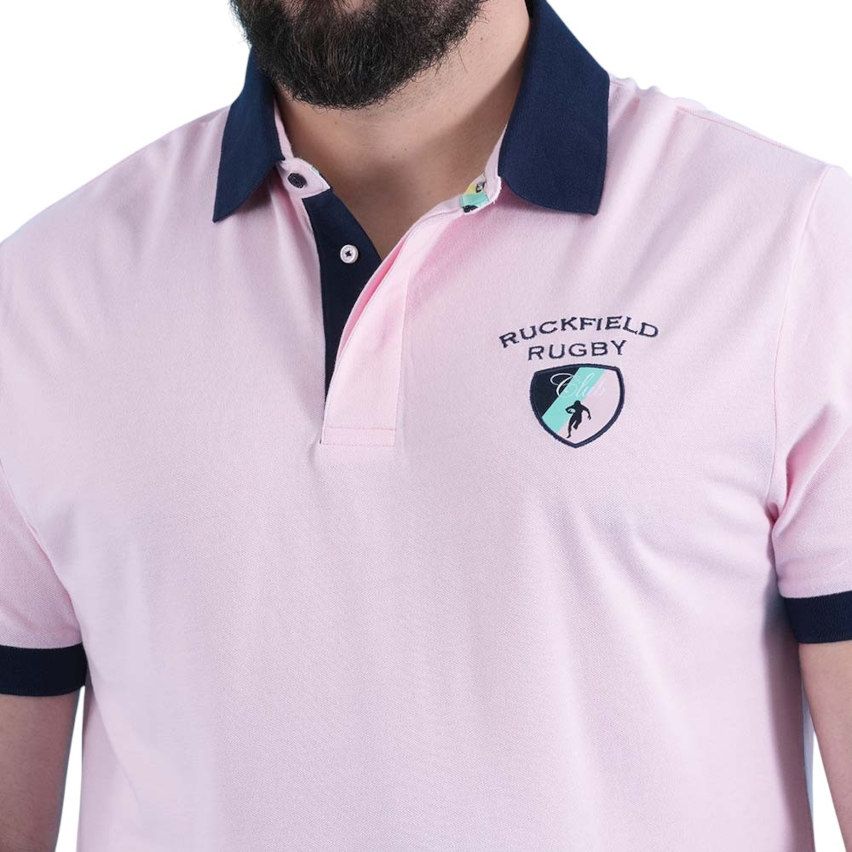 Polo Rugby Club Mangas Cortas Rosa - Ruckfield