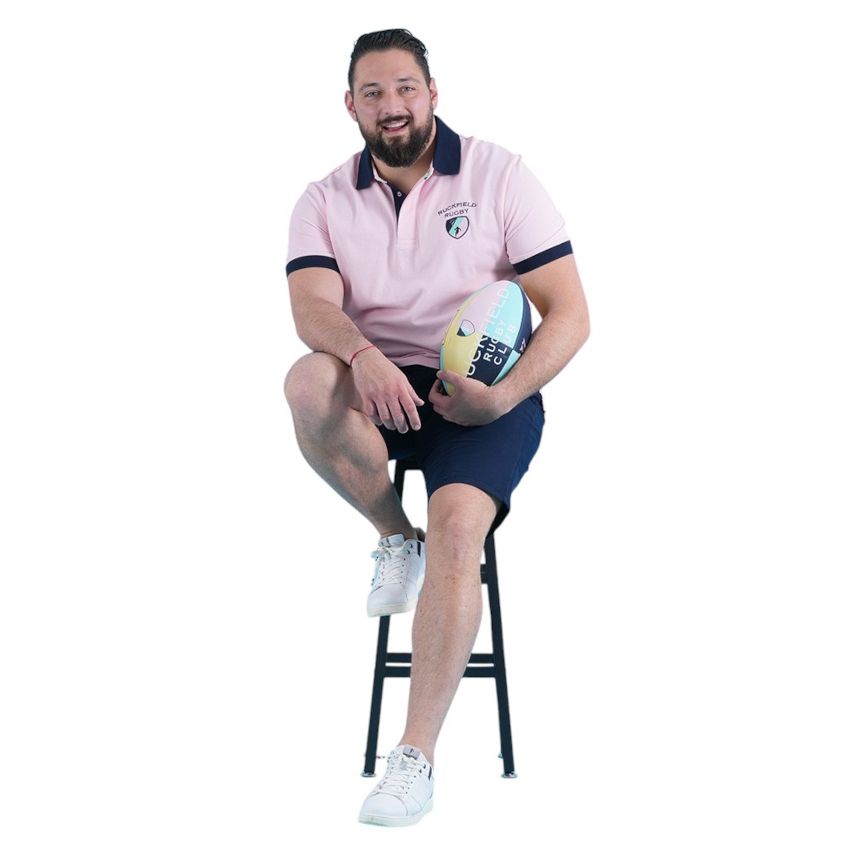 Polo Rugby Club Mangas Cortas Rosa - Ruckfield