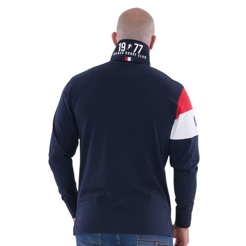 Polo de manga larga French Rugby Club Azul Marino - Ruckfield