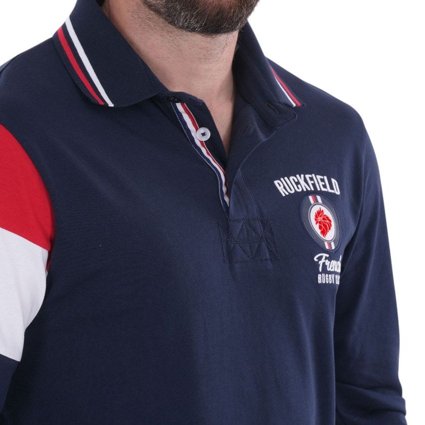 Polo de manga larga French Rugby Club Azul Marino - Ruckfield