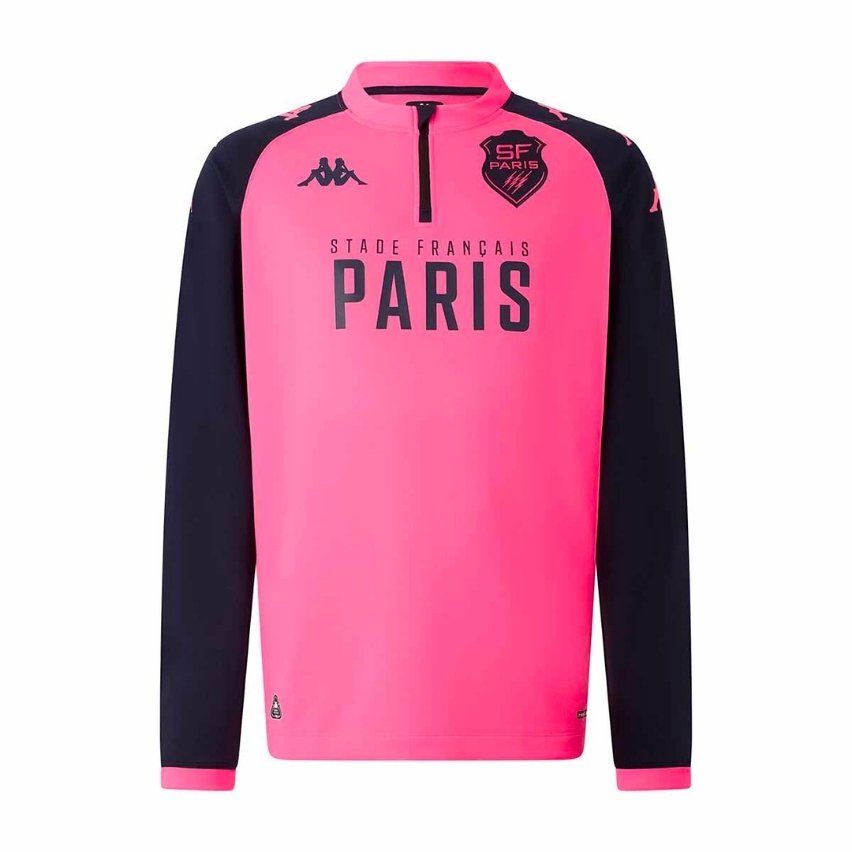 Sudadera Rugby 1/4 Zip Muzira Stade Français Rosa 2025/2026 - Kappa