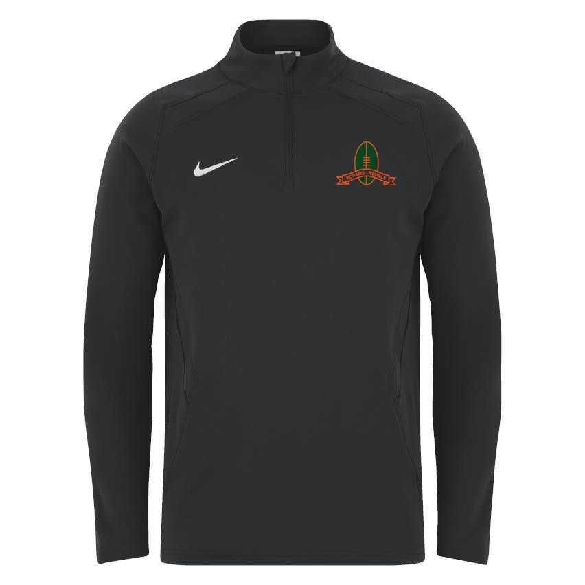 Sudadera 1/4 Zip Rugby Entrenamiento Negra Neuilly-sur-Seine - Nike