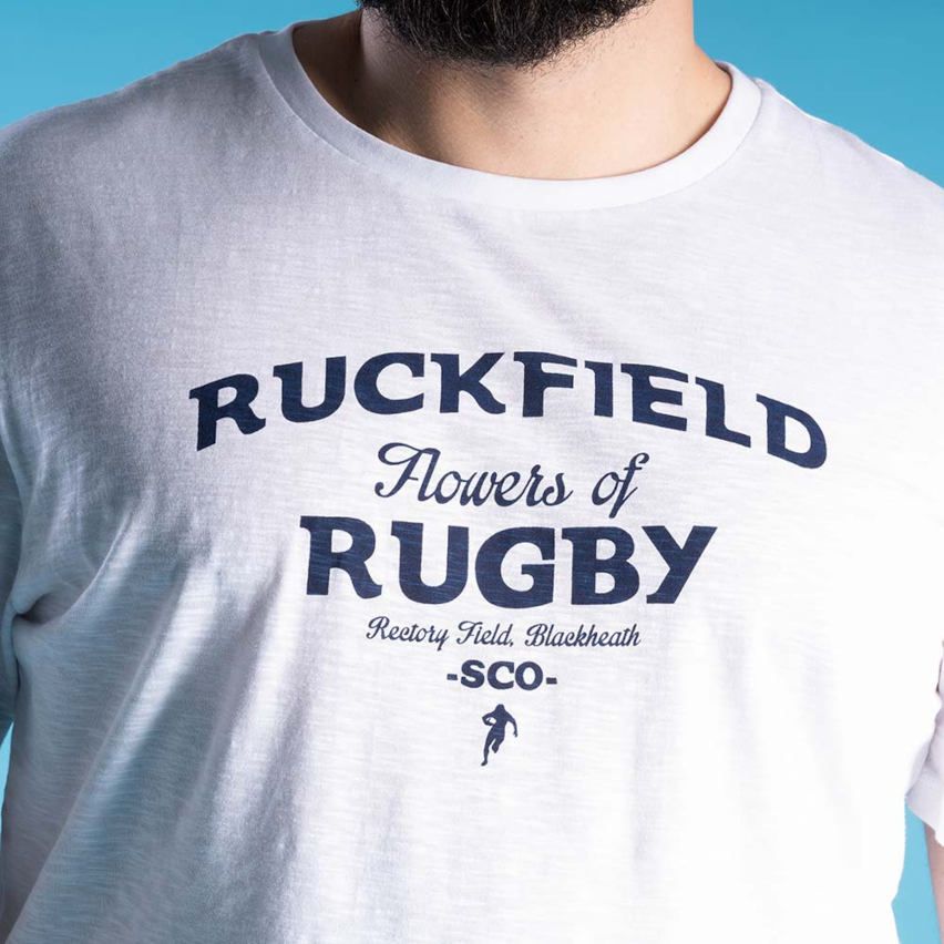 Camiseta de Rugby Manga Corta Flowers of Rugby Blanco - Ruckfield