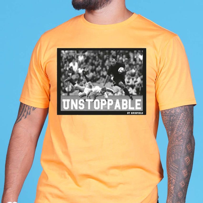 Camiseta de Rugby Serigrafiada Jonah Lomu Naranja - Ruckfield