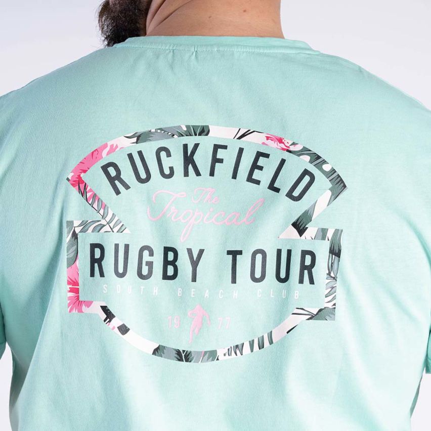 Camiseta Rugby Tropical Verde Agua - Ruckfield