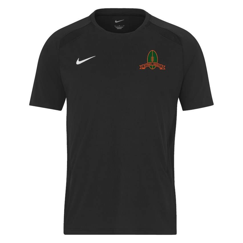 BADGE Camiseta de Rugby Entrenamiento Manga Corta Neuilly-sur-Seine Negra - Nike