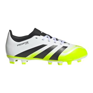Chaussures Rugby Enfant Predator Club FG/MG Crampons Moul&eacute;s Terrain Sec Noir/Blanc/Fluo - Adidas