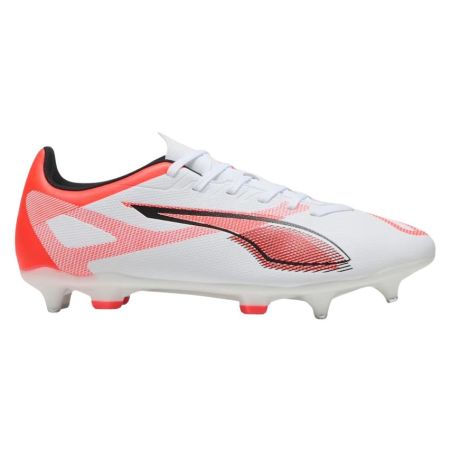 Botas de Rugby Ultra 5 Play MxSG Tacos Híbridos Terreno Blanco/Rojo - Puma