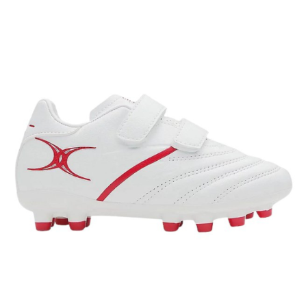 Botas de rugby infantil X20 LO MSX Tacos Moldeados Blanco Rojo – GILBERT