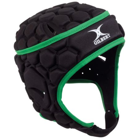 Casco de rugby XP 250 Negro/Verde - GILBERT
