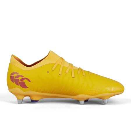 Botas de Rugby Speed Infinite Pro SG Tacos Híbridos Todo Terreno Amarillo/Naranja - Canterbury
