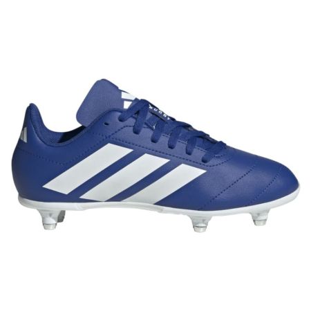 Zapatilla rugby Adidas niño SG azul real vista lateral