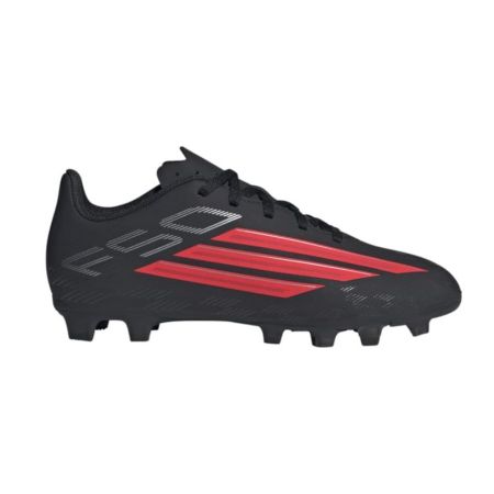 Botas de Rugby Infantil F50 Club Terreno Blando / Multisuperficie Negro/Rojo - Adidas