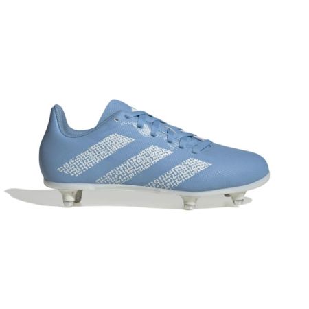 Botas de Rugby Junior SG con Tacos Atornillados para Terreno Blando Azul Claro - Adidas