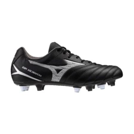 Bota de rugby Mizuno Monarcida Neo III Select Mix negra en terreno