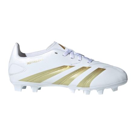 Botas de Rugby Niño Predator Club FG Tacos Moldeados Terreno Seco Blancas - Adidas